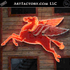 New Mobile Red Pegasus Neon Sign