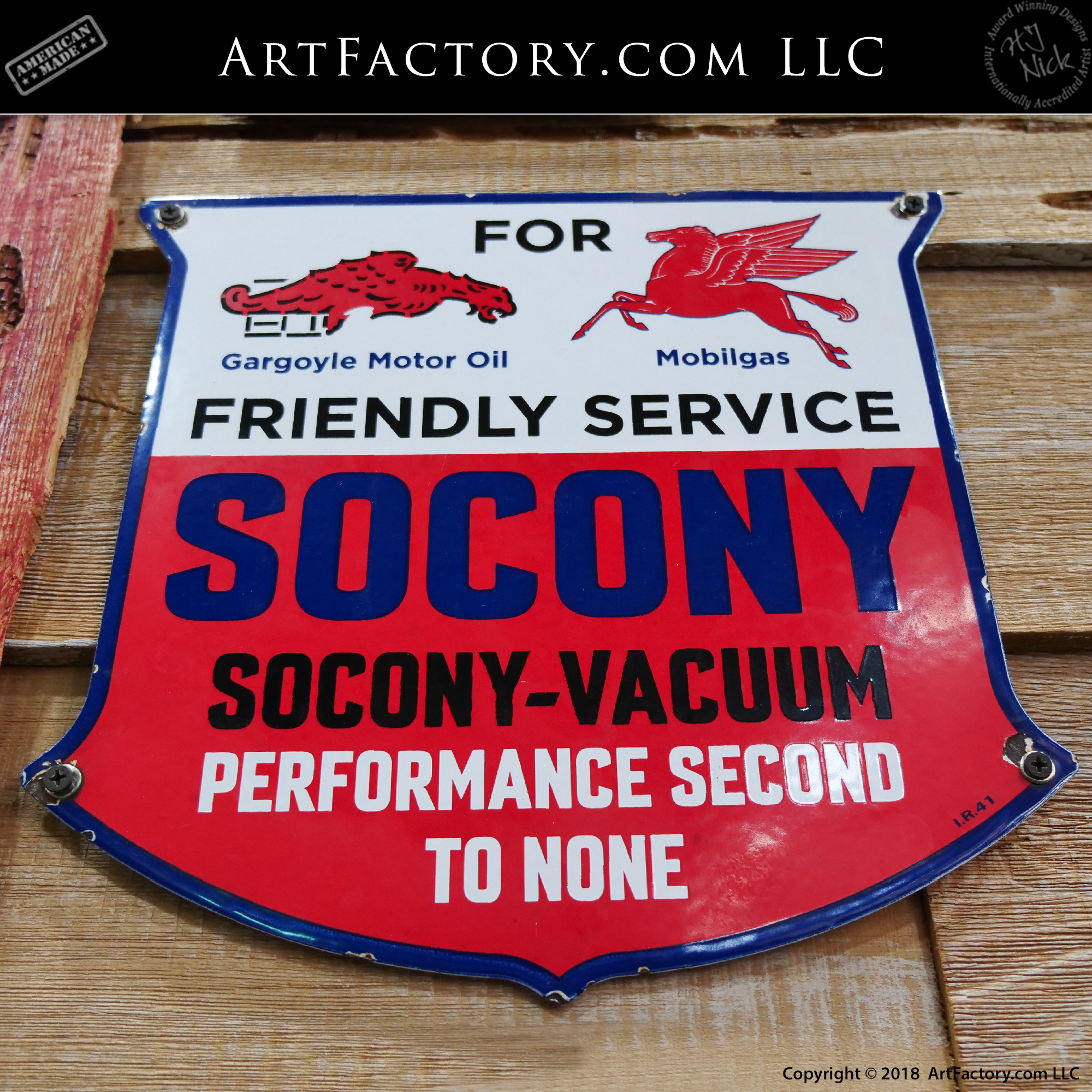 Socony Vacuum Mobil Gargoyle Sign