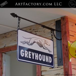 Vintage Double Sided Greyhound Sign