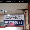 Vintage Double Sided Greyhound Sign