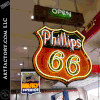 Vintage Phillips 66 Double Sided Neon
