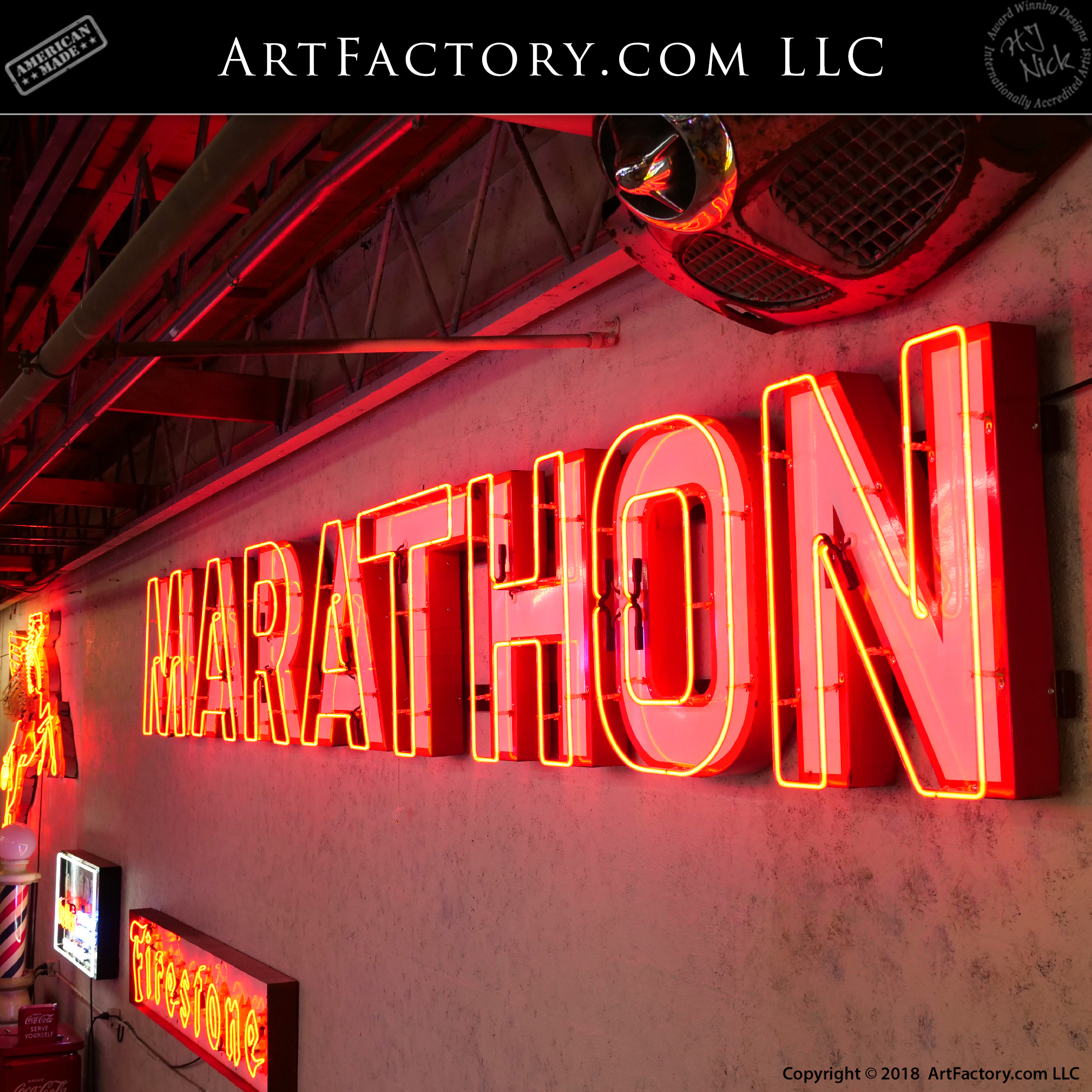 Vintage Marathon Neon Sign