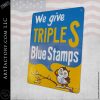 Vintage Triples Blue Stamps Sign