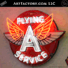 Vintage Flying A Neon Sign