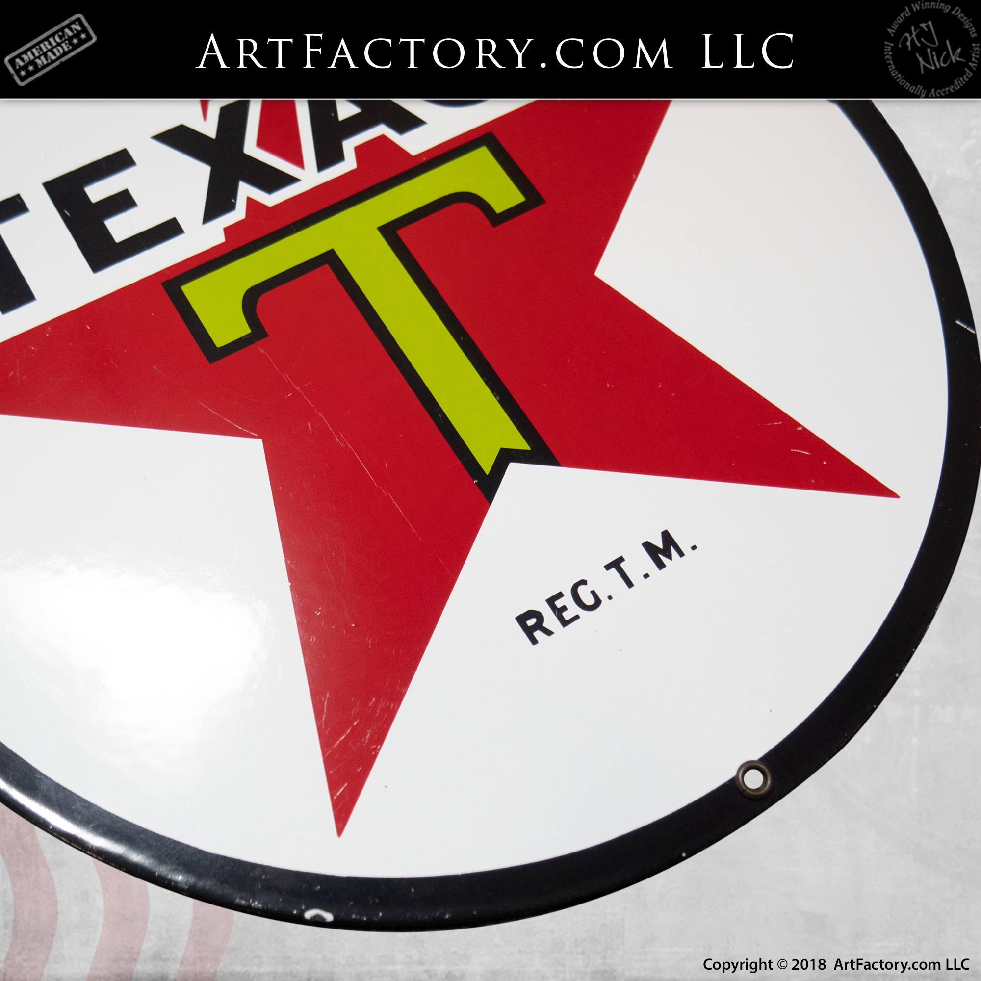 TEXACO FIRE CHIEF Porcelain Gas Pump Plate Sign Different RARE