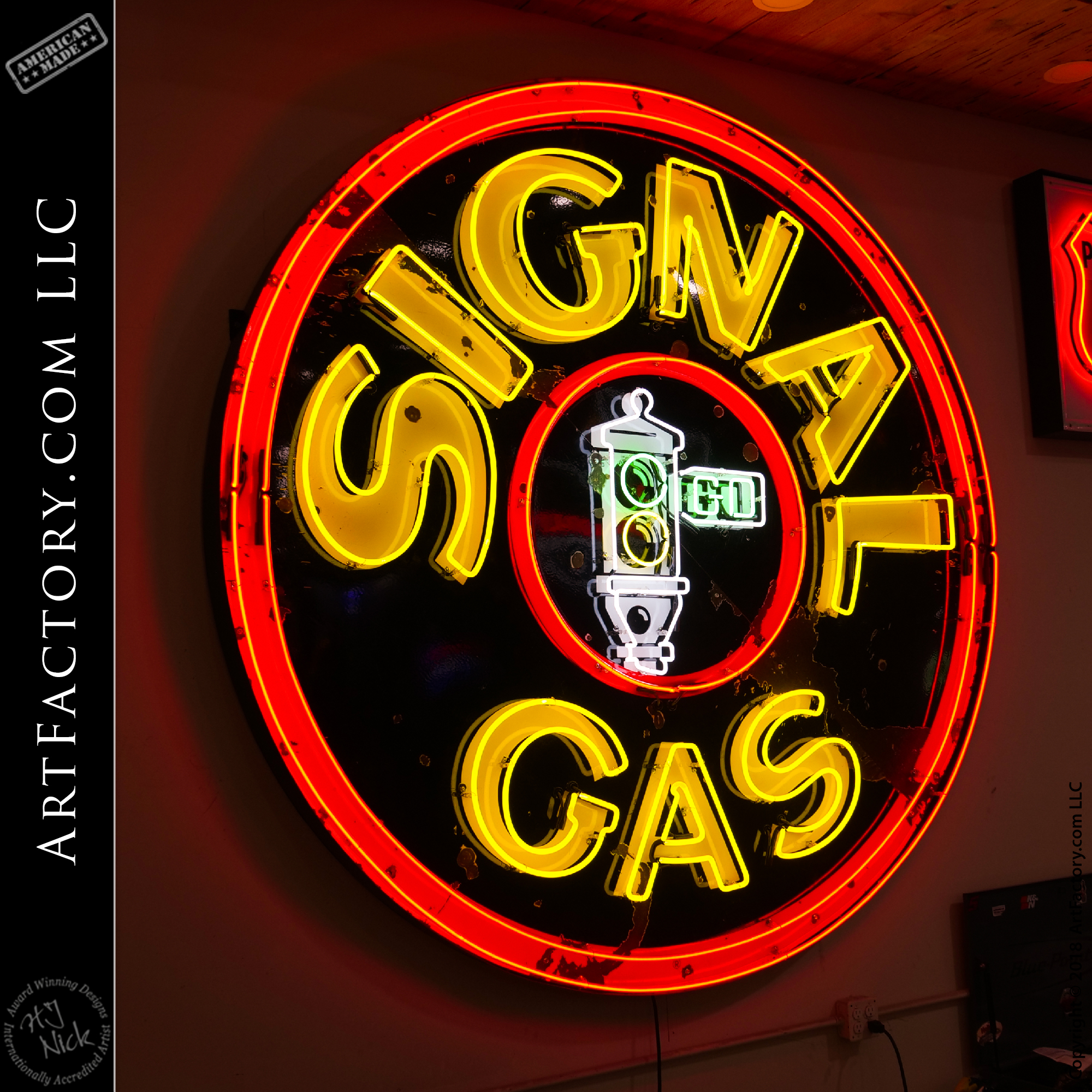 Signal Gas Neon Sign