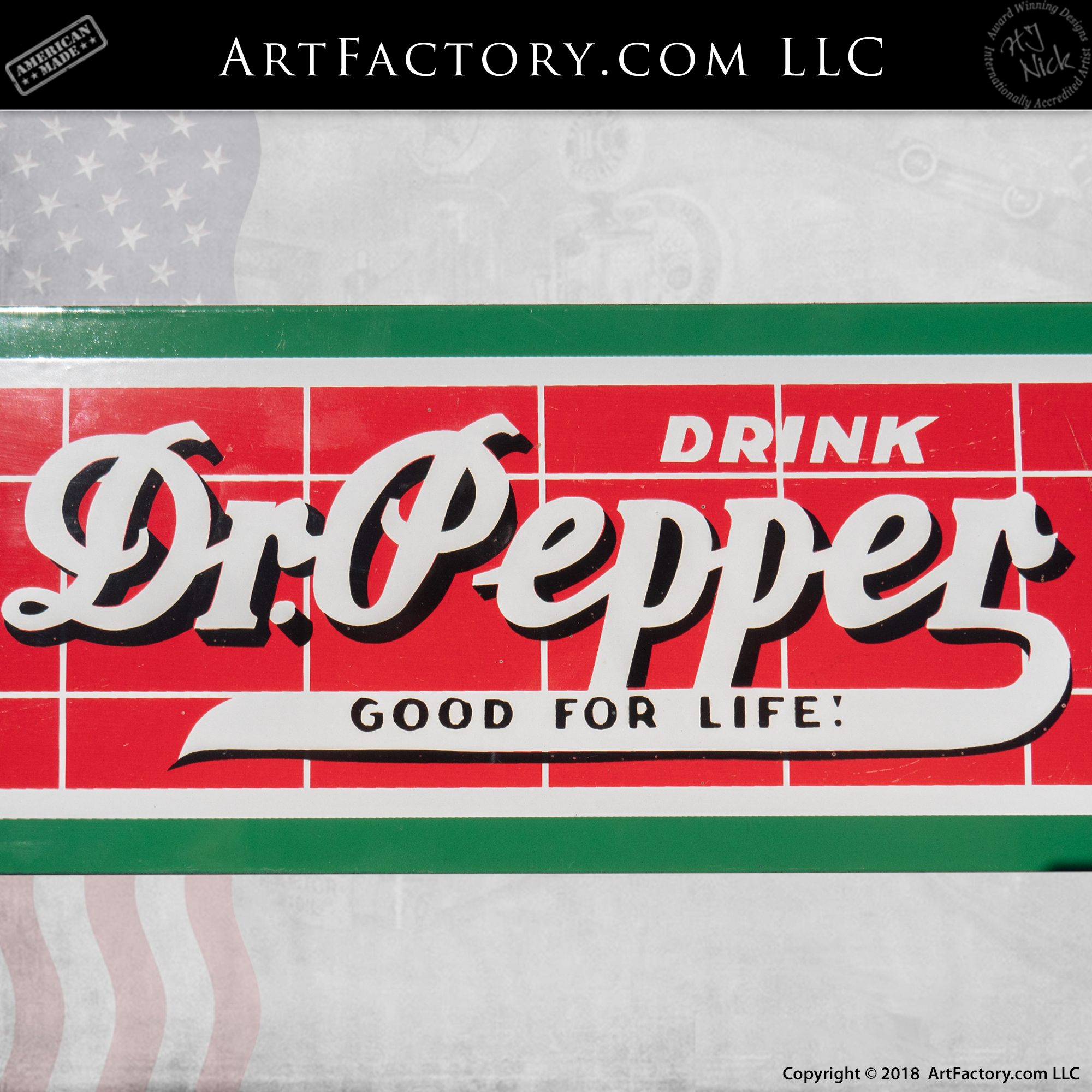Small Dr Pepper Soda Sign