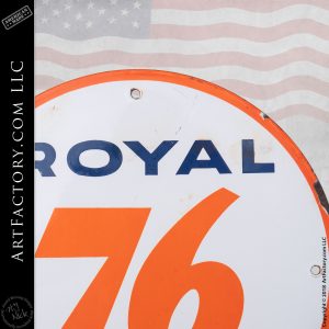 Vintage Royal 76 Gasoline Sign