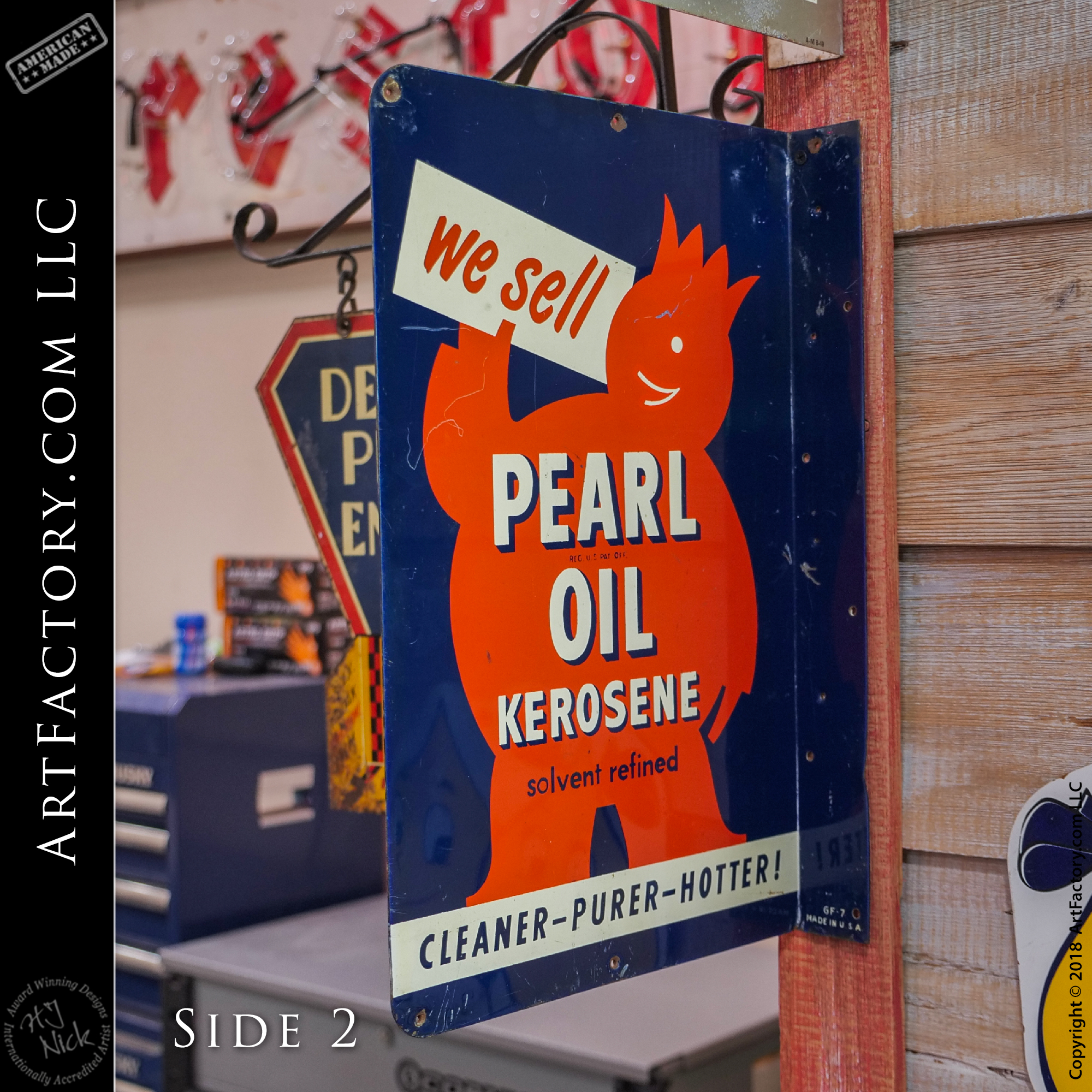 Pearl Oil Kerosene Sign