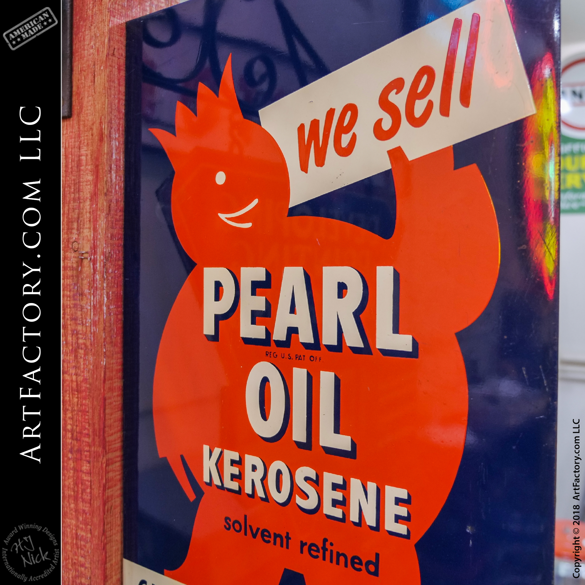 Pearl Oil Kerosene Sign