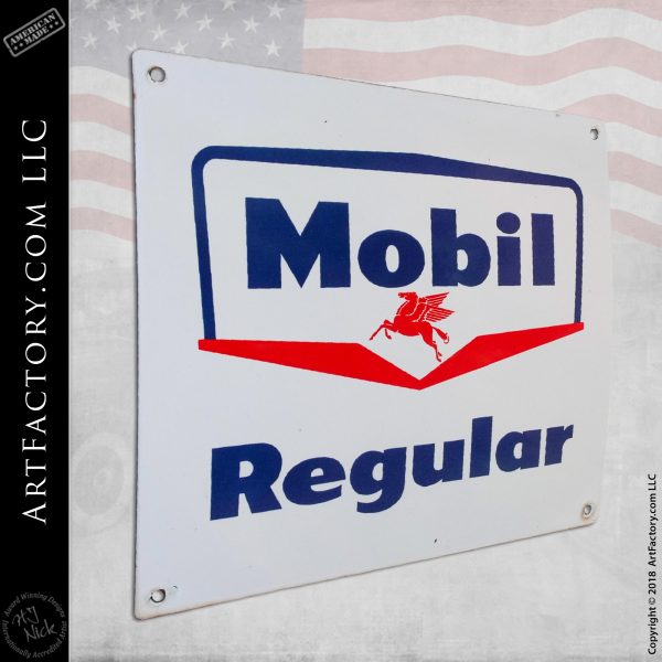 Vintage Mobil Regular Pegasus Sign