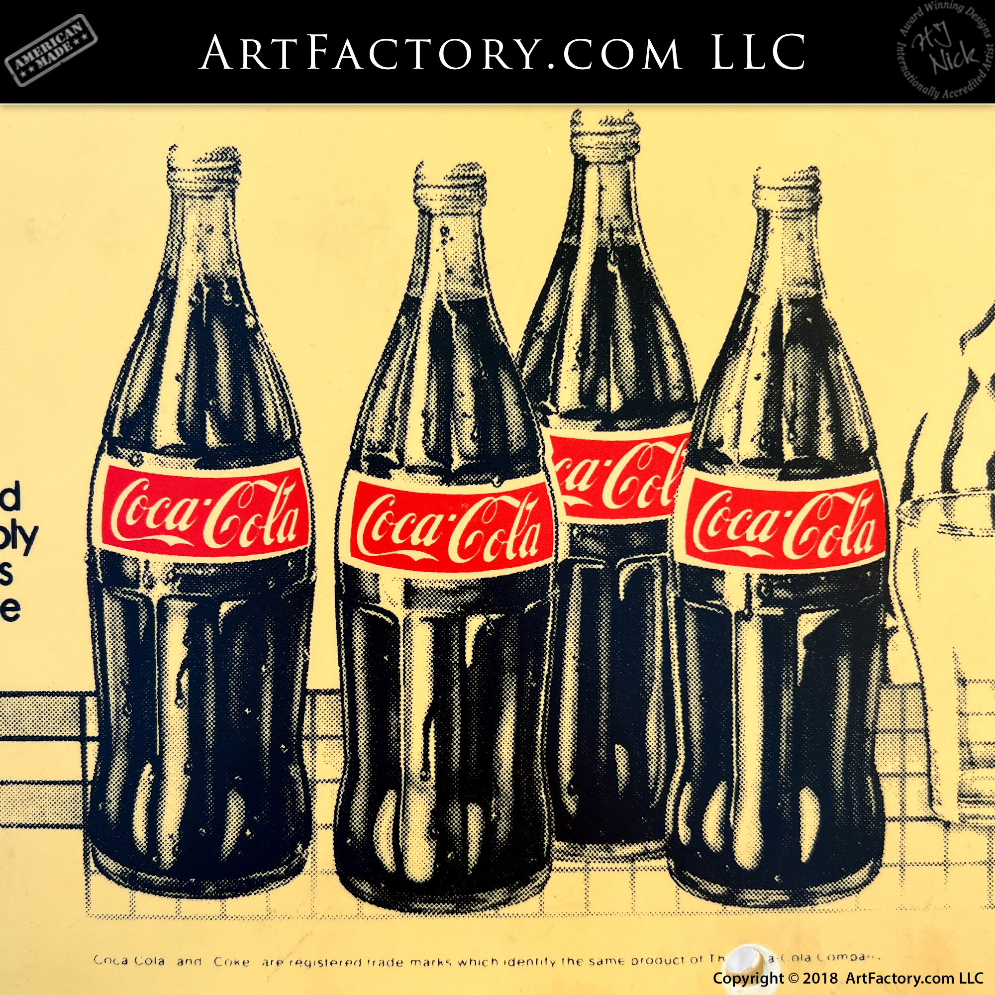 Vintage Free Coke Bottle Sign