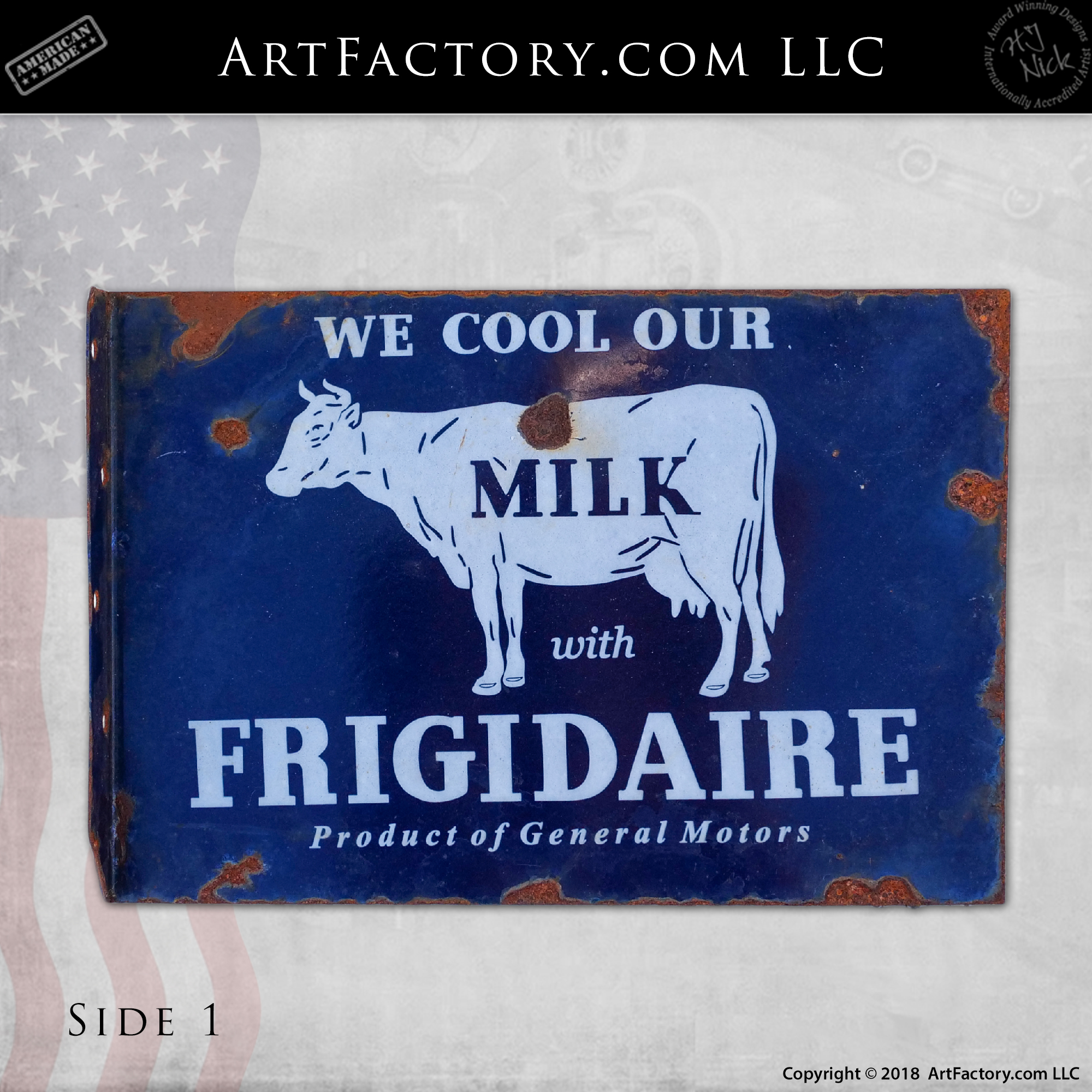 Vintage Frigidaire Milk Sign