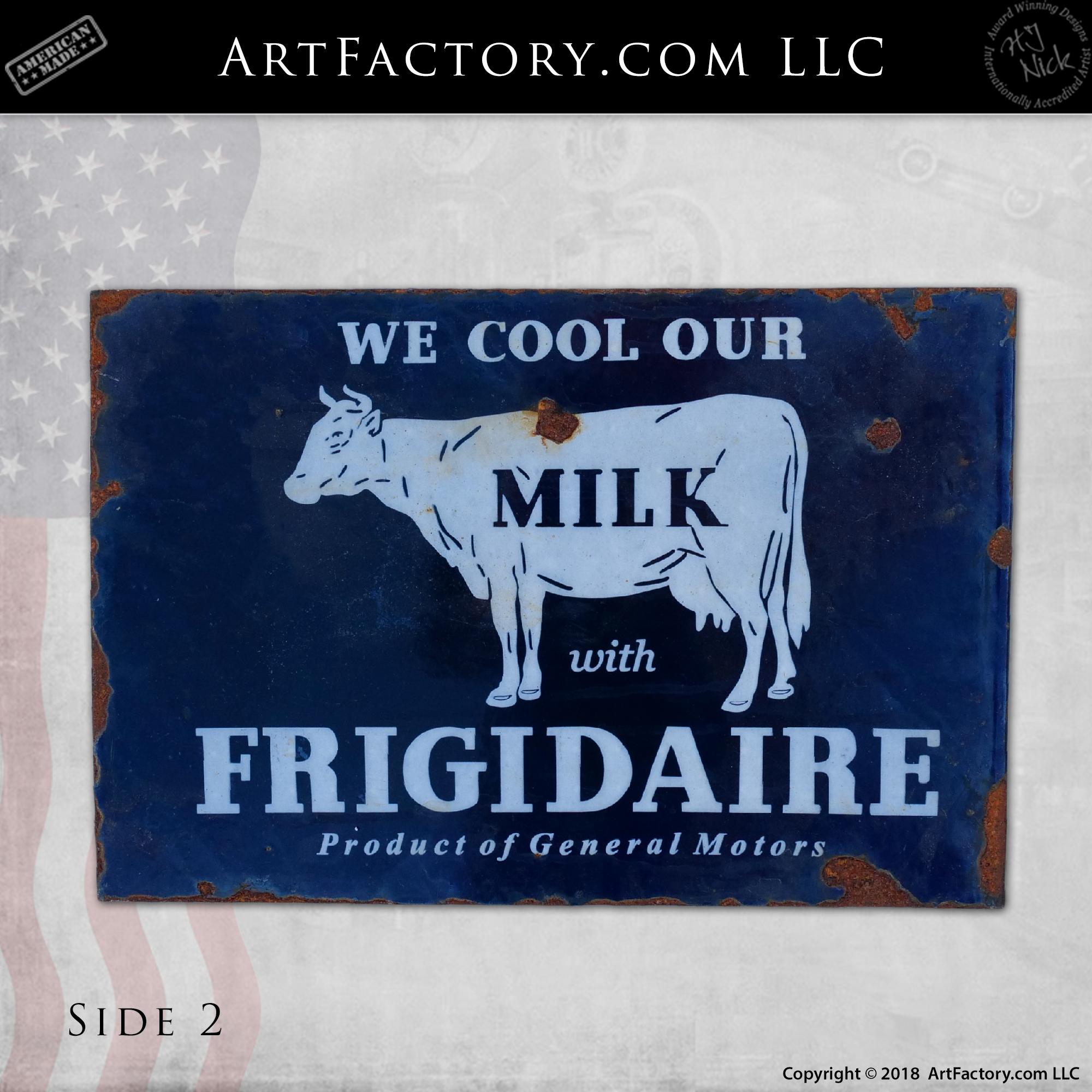 Vintage Frigidaire Milk Sign