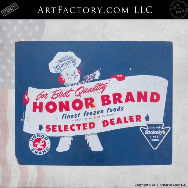Vintage Frosty Honor Brand Sign