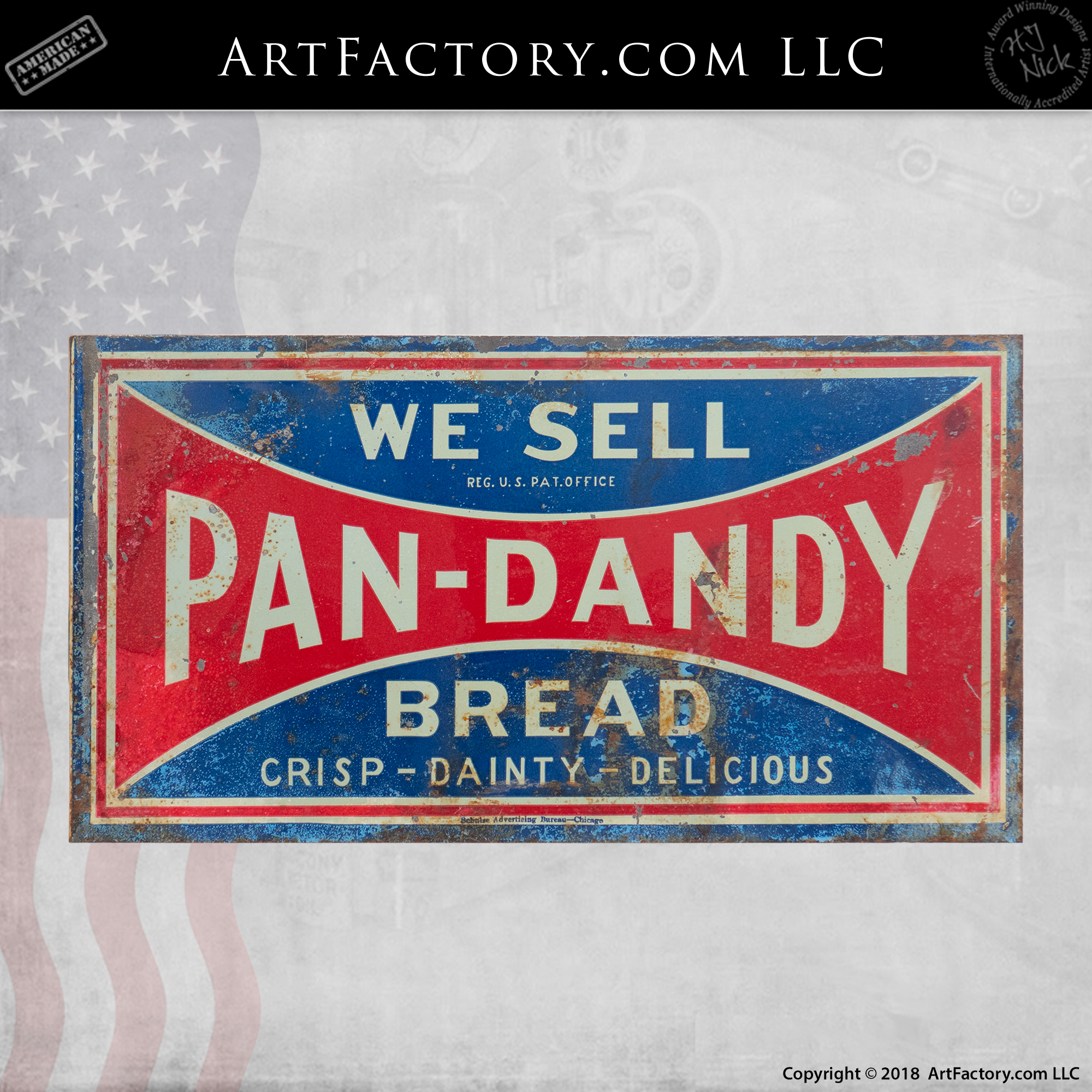 Vintage Pan Dandy Bread Sign