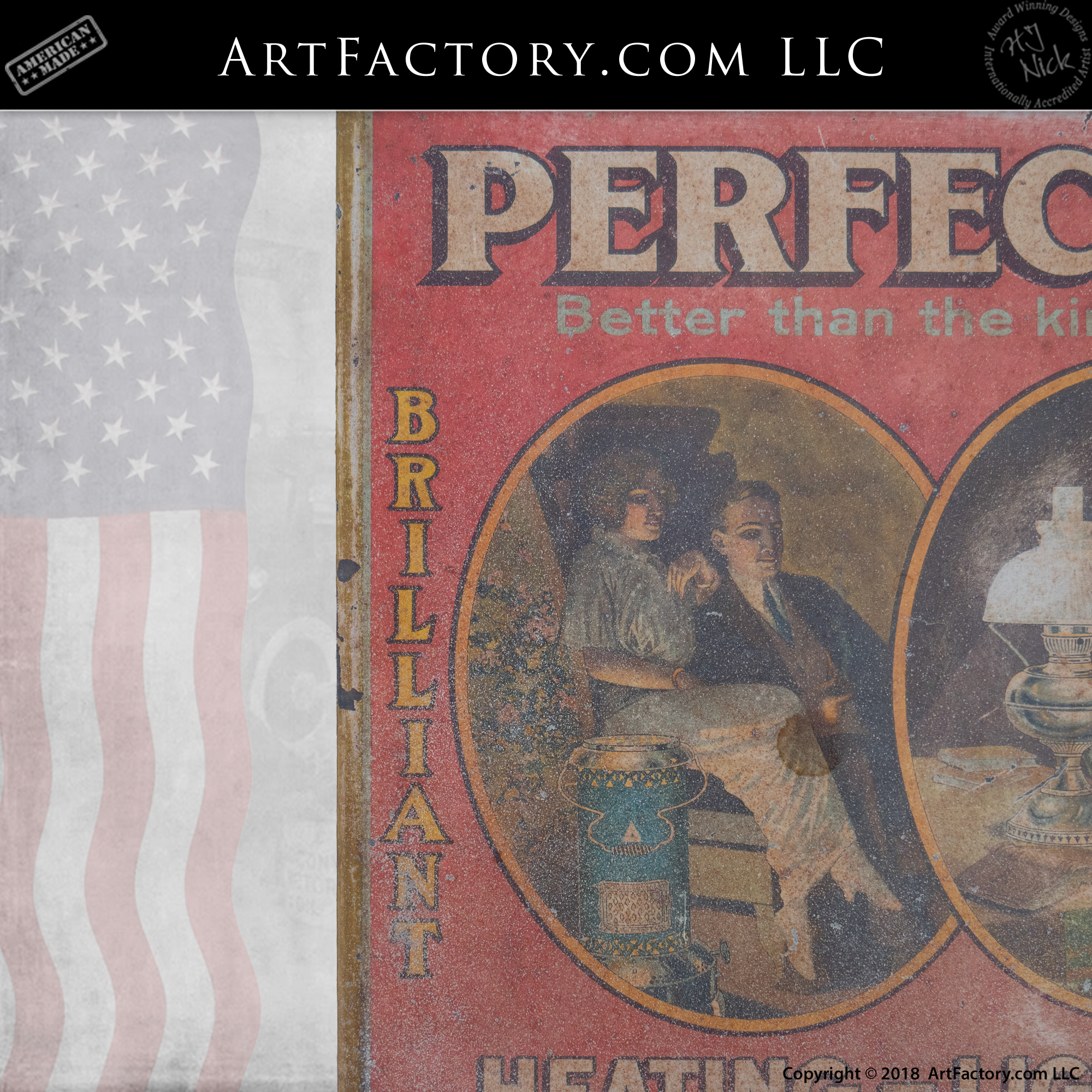 Vintage Perfection Oil Sign