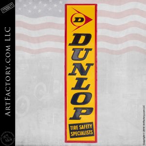 Yellow Dunlop Tire Auto Sign