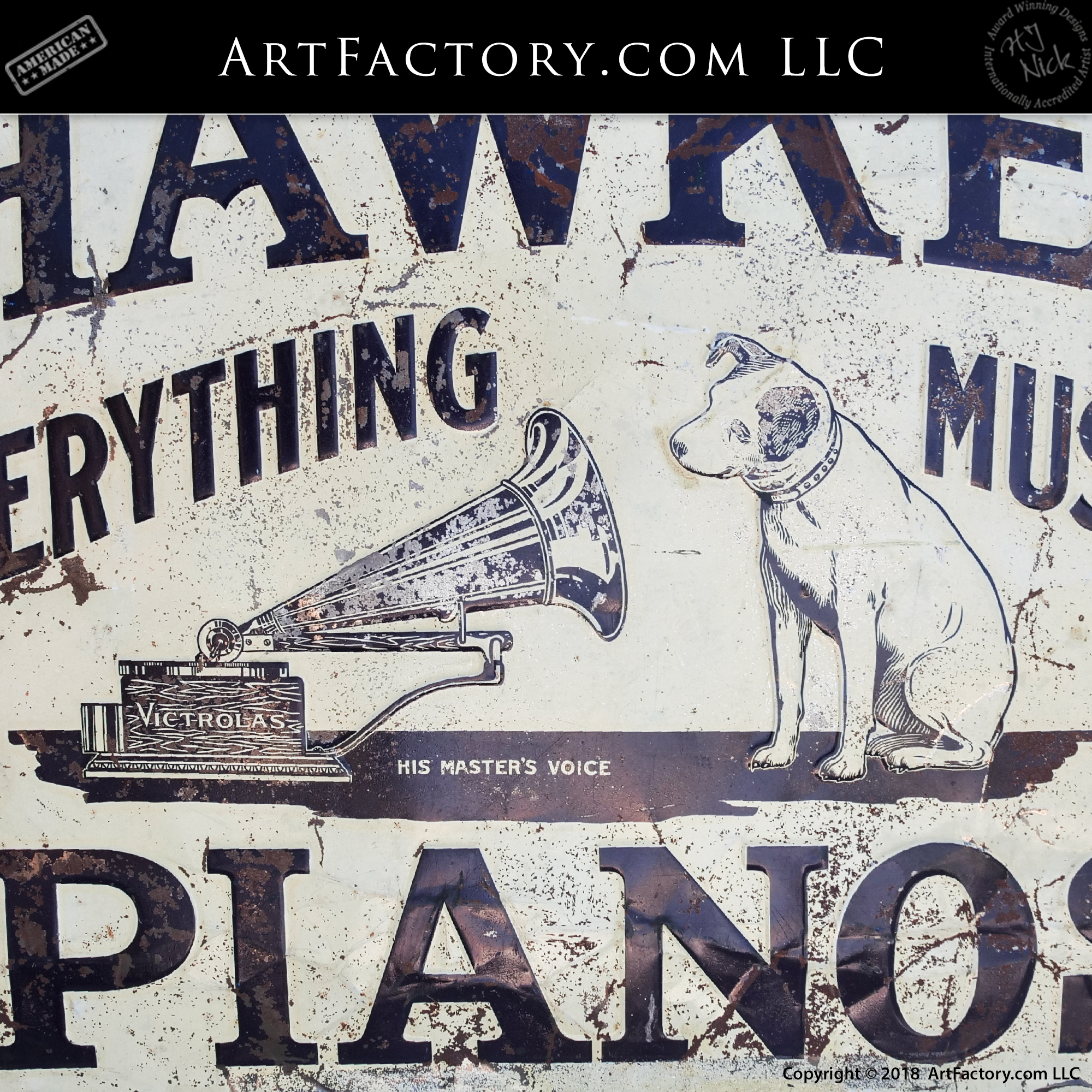RCA Victor Hawkens Piano Sign