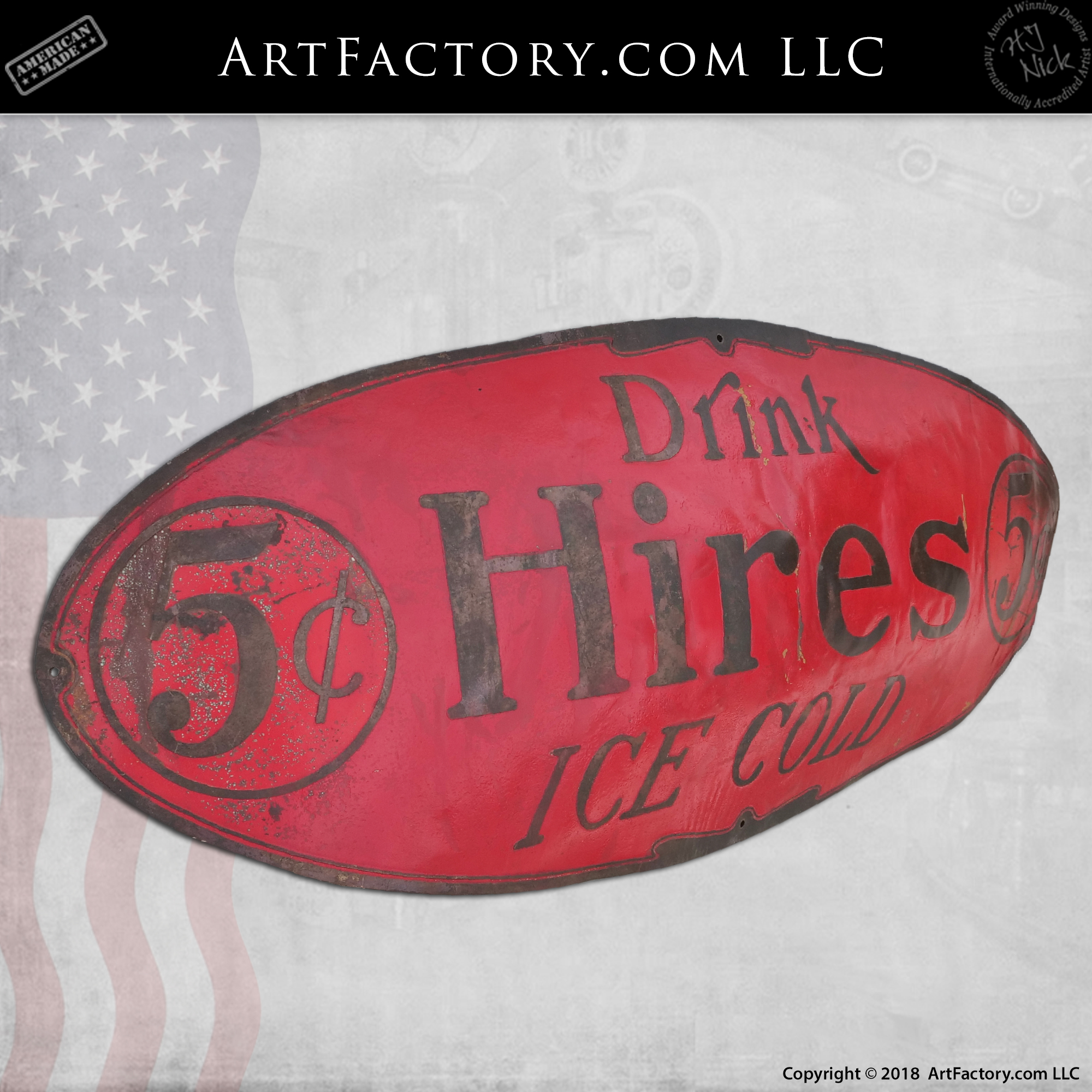 Vintage Drink Hires Sign
