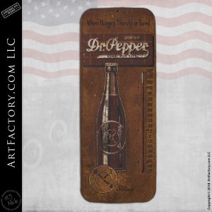 Rusty Dr. Pepper Thermometer Sign