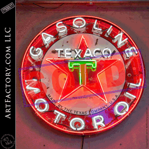 New Vintage Texaco Neon Gas Sign