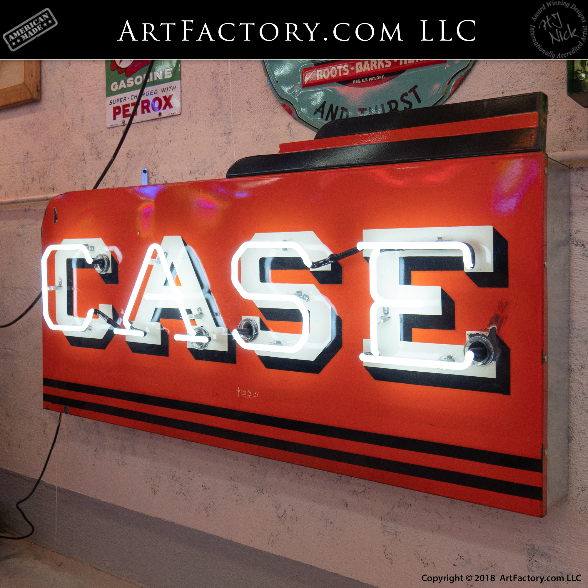 Vintage Rare Case Classic Neon Sign