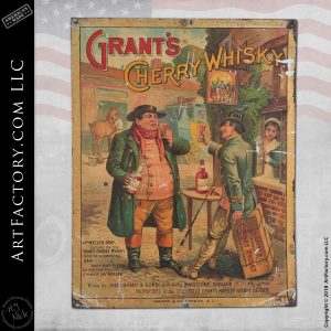 Vintage Grants Cherry Whisky Sign