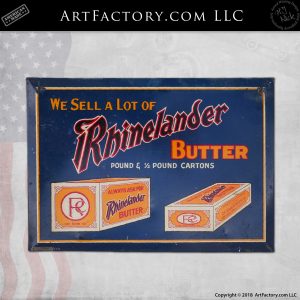 Vintage Rhinelander Butter Sign