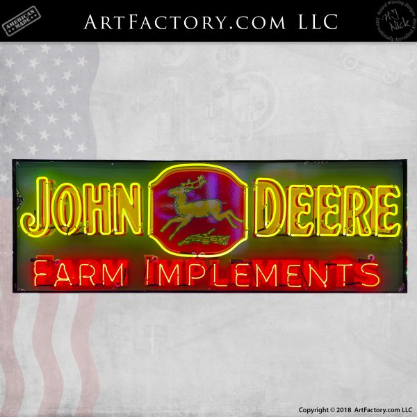 New John Deere Farm Implements Neon Sign