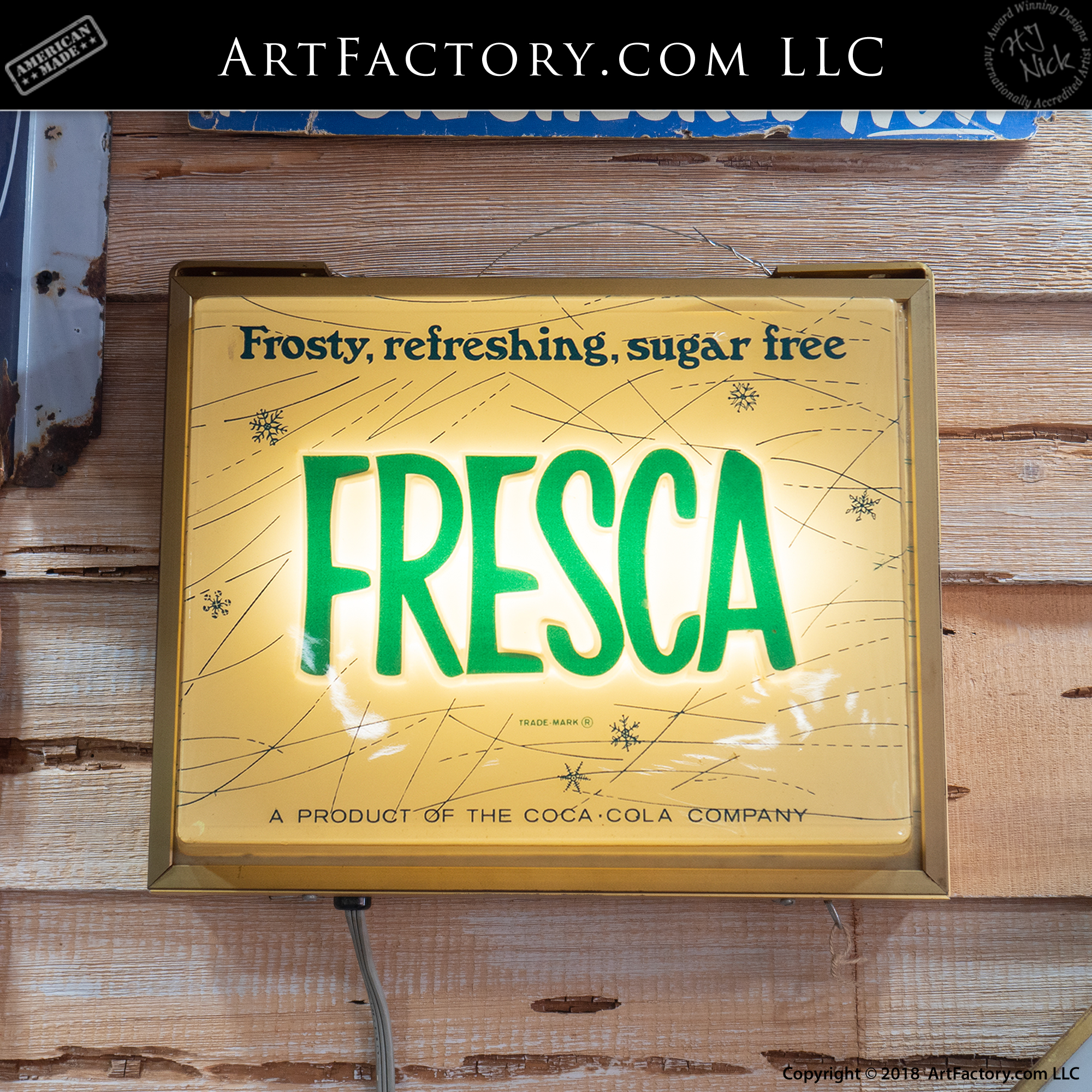Small Vintage Fresca Soda Wall Sign
