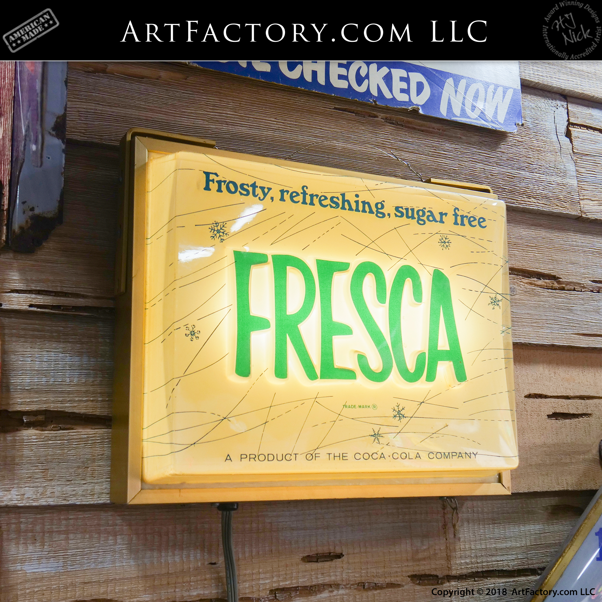 Small Vintage Fresca Soda Wall Sign