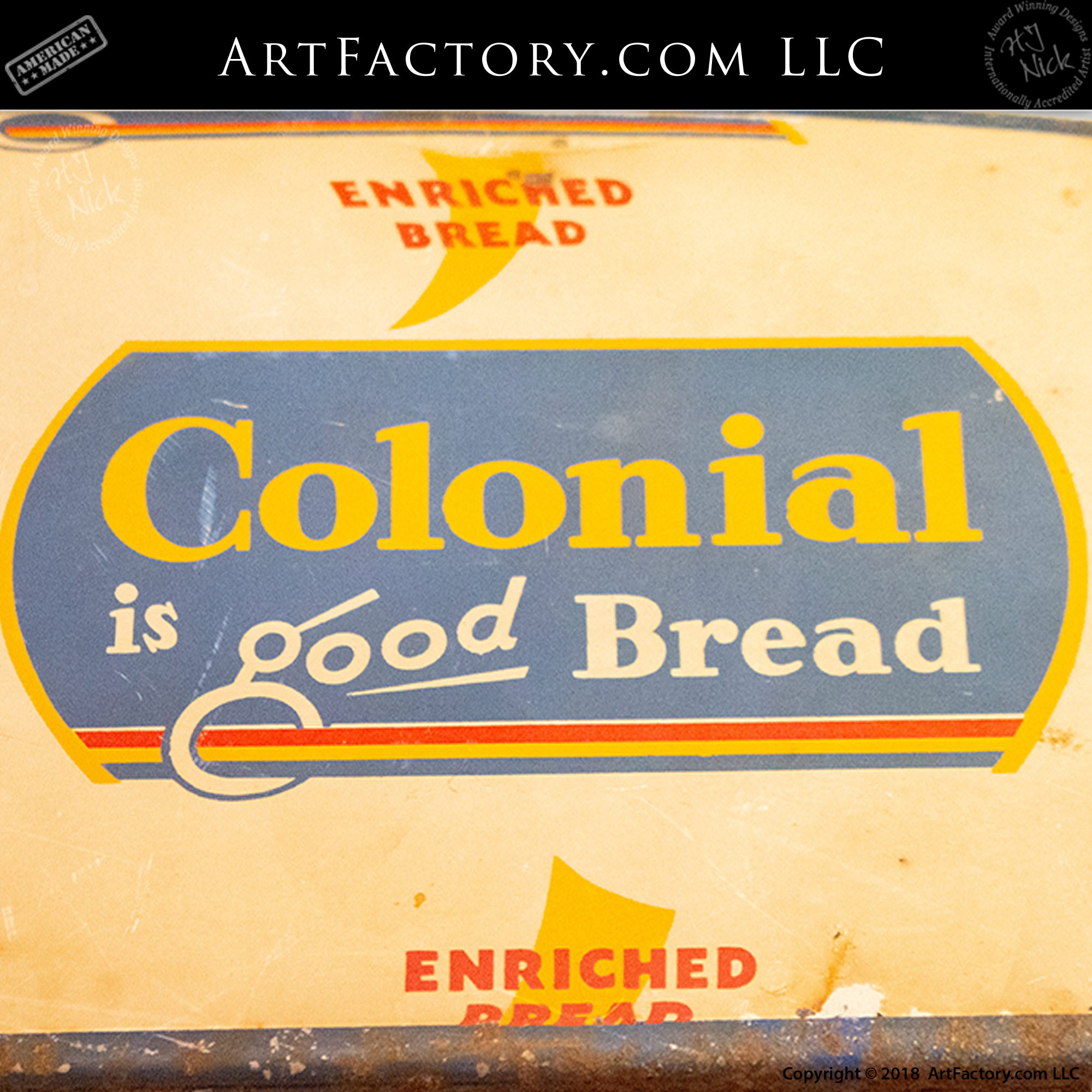 Vintage Colonial Bread Sign