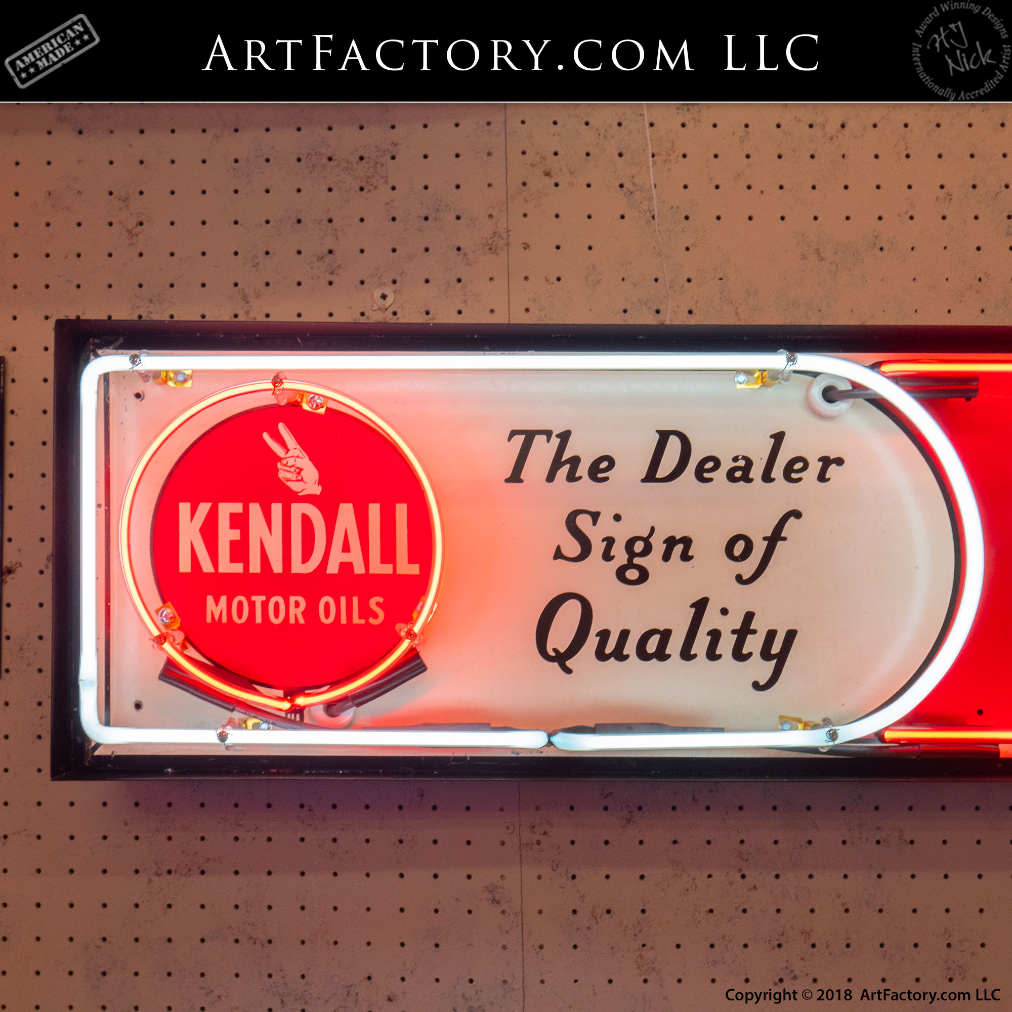 New Vintage Kendall Motor Oil Neon Sign