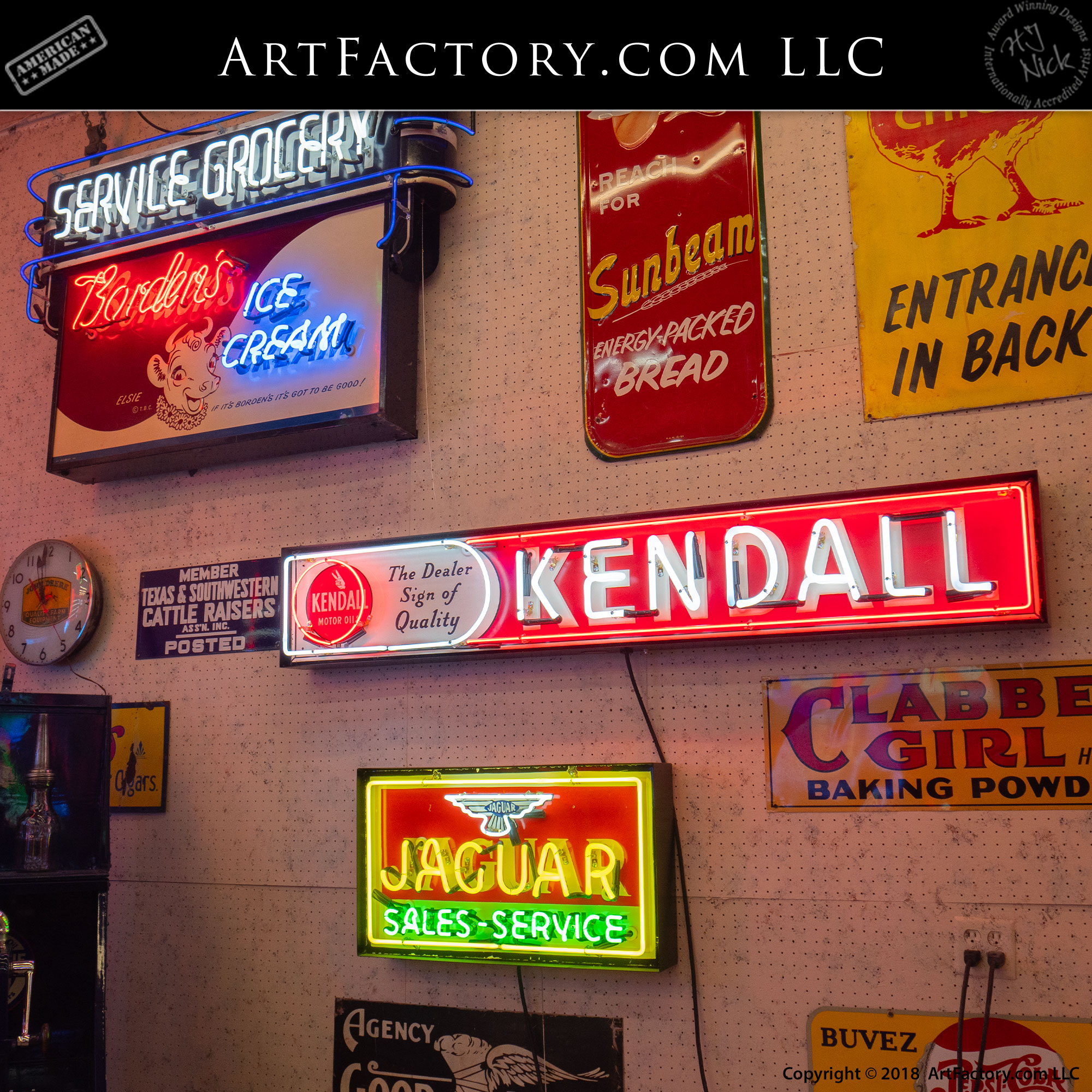 New Vintage Kendall Motor Oil Neon Sign