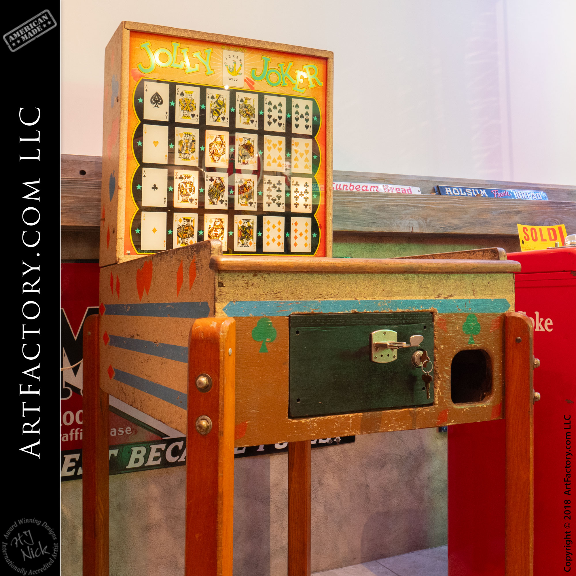 Vintage Jolly Joker Card Game Machine