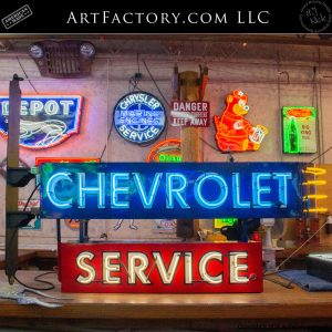 New Vintage Neon Chevrolet Service Sign