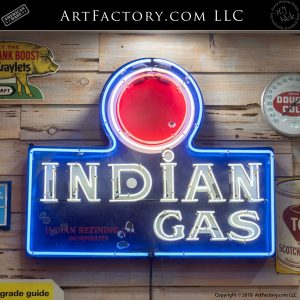New Large Neon Indian Gasoline Garage Sign
