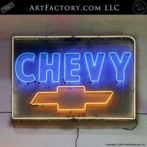 New Large Vintage Faded Chevy Neon Garage Sign