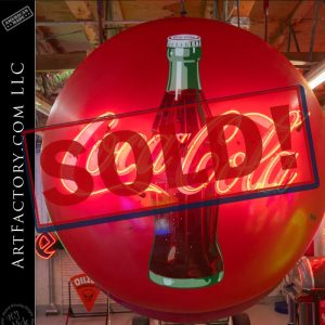 Coca-Cola Neon Sign: Double Sided Porcelain Round Coke Button - NS6201
