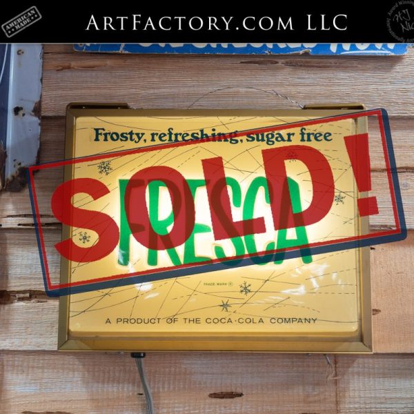 Vintage Fresca Lighted Sign: 1960's Original "Survivor Condition" - LS6628