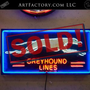 Greyhound Lines Neon Sign: Vintage 1930's Bus Depot Advertising - NS6152