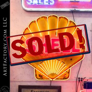Vintage Neon Shell Sign: Original Porcelain, Fully Restored Neon - NS6431