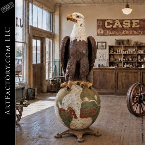 Abe The Eagle Statue: Original Cast Iron 1930's, Case Corporation - VS6552