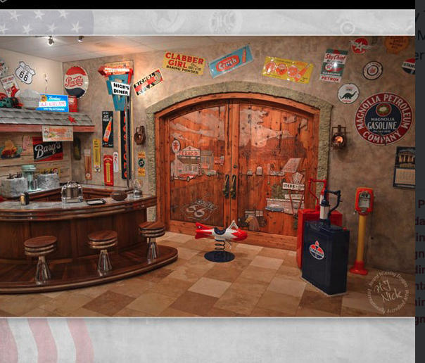 Custom Route 66 storytelling doors