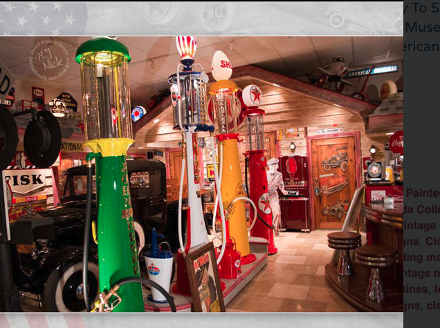 Visible-cylinder gasoline pump island