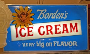 Borden's Ice Cream Sign With Elsie - Vintage Sign - BICS813