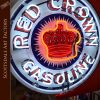 Red Crown Gasoline - double sided porcelain neon sign - RCNS800