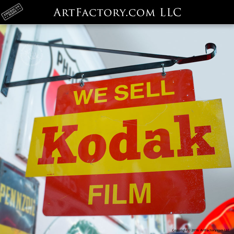Vintage Kodak Film Porcelain Enamel Sign Eastman Autographic Film Cartridge Old" 