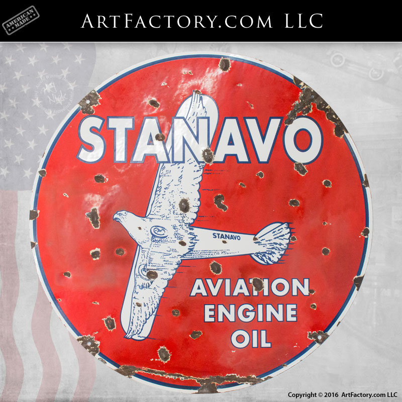 reproduction Stanavo round sign
